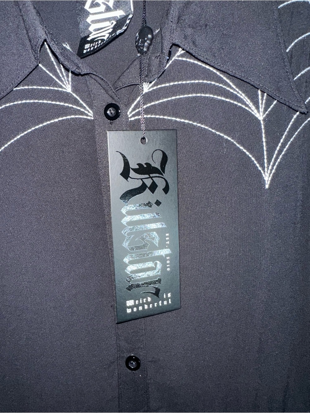 Killstar Spider Swinger Dress XL Black Spiderweb Embroidered Goth NWT - Picture 12 of 16